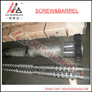 Extrusora de tubos de PVC Barril / tornillo gemelos cónicos para extrusora de tubos de PVC